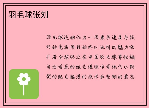 羽毛球张刘